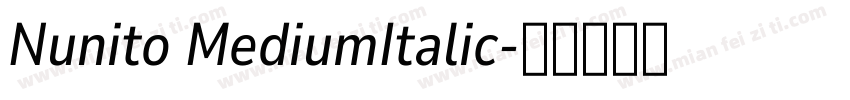 Nunito MediumItalic字体转换